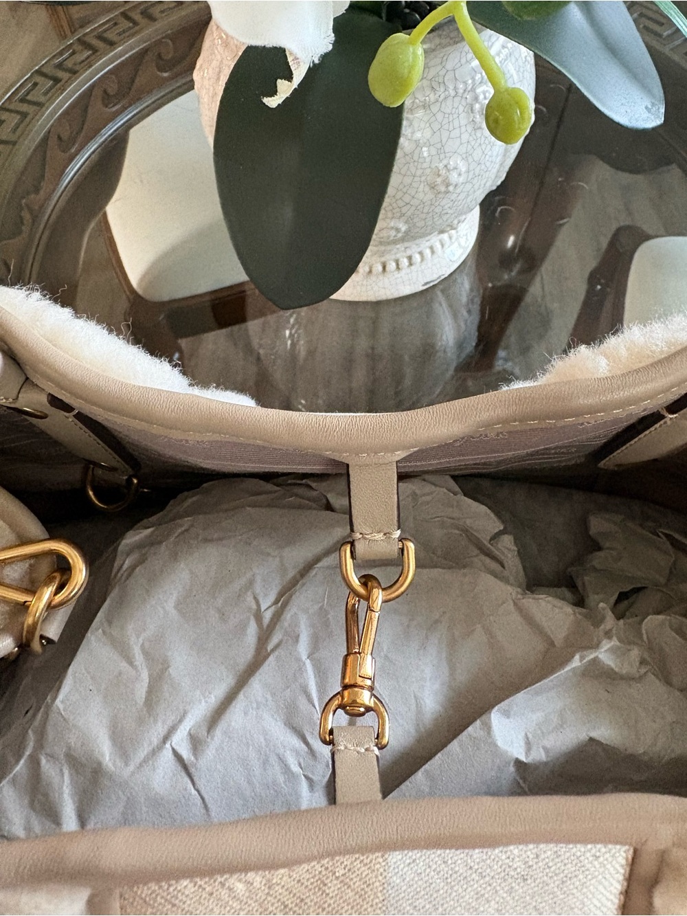 🤍🤍KATE SPADE EVERYTHING RACING STRIPE SHEARLING CREAM/MULTI TOTE BAG!🤍🤍 - Picture 10 of 12